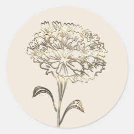 Adesivo Redondo Vista de Férias Douradas