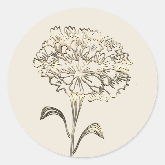 Adesivo Redondo Vista de Férias Douradas (Frente)