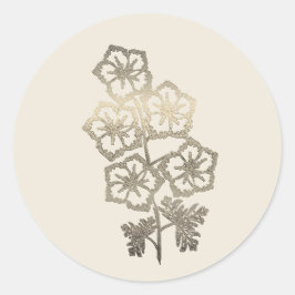 Adesivo Redondo Vista de Férias Douradas