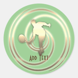 Adesivo Redondo Vista de Férias Douradas