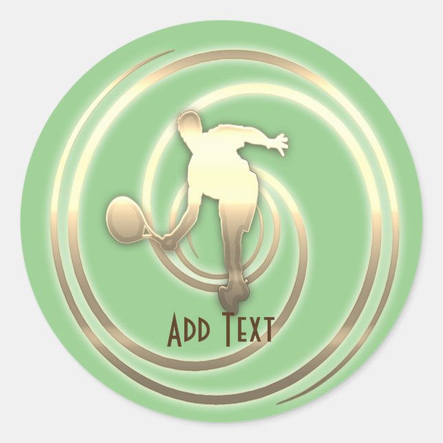 Adesivo Redondo Vista de Férias Douradas (Frente)