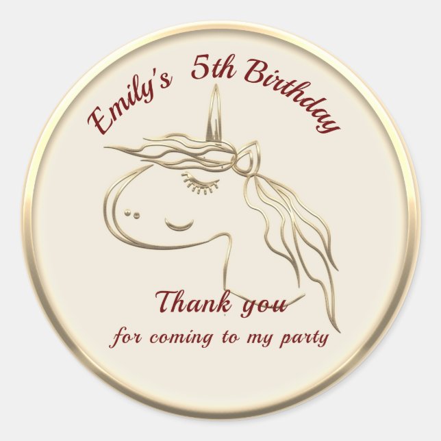 Adesivo Redondo Vista de Férias Douradas (Frente)