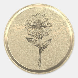 Adesivo Redondo Vista de Férias Douradas