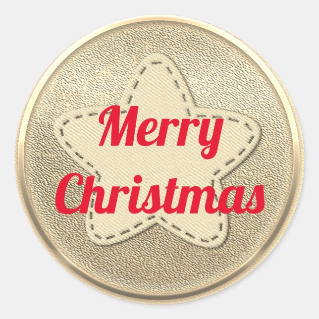 Adesivo Redondo Vista de Férias Douradas (Frente)