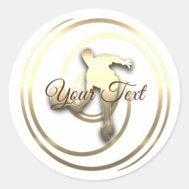 Adesivo Redondo Vista de Férias Douradas