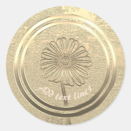 Adesivo Redondo Vista de Férias Douradas