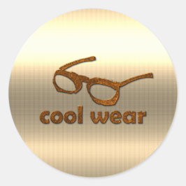 Adesivo Redondo Vista de Férias Douradas