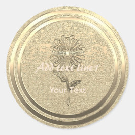 Adesivo Redondo Vista de Férias Douradas