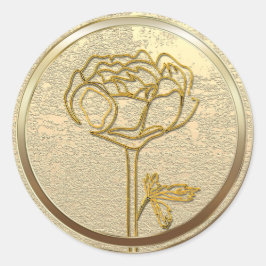 Adesivo Redondo Vista de Férias Douradas