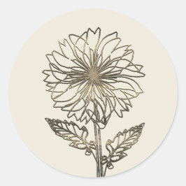 Adesivo Redondo Vista de Férias Douradas