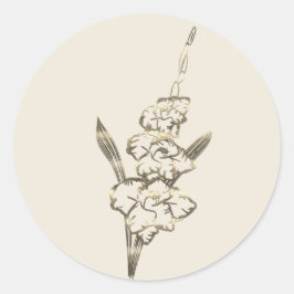 Adesivo Redondo Vista de Férias Douradas