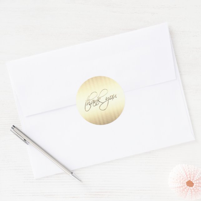 Adesivo Redondo Vista de Férias Douradas (Envelope)