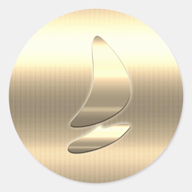 Adesivo Redondo Vista de Férias Douradas (Frente)