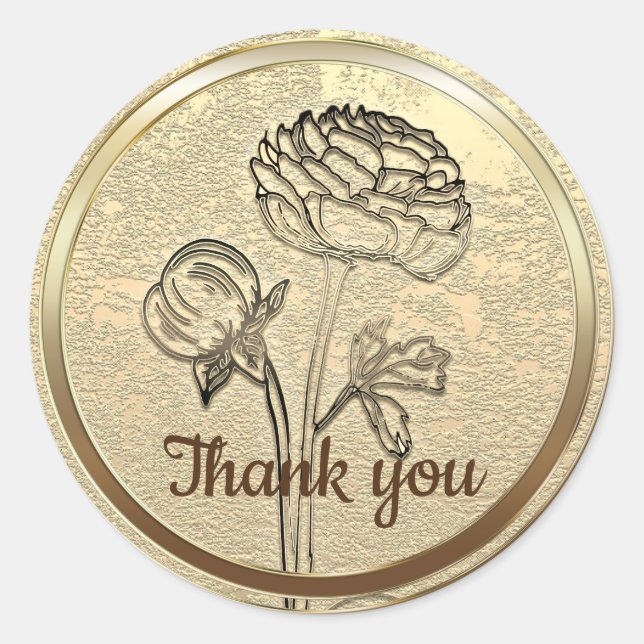 Adesivo Redondo Vista de Férias Douradas (Frente)