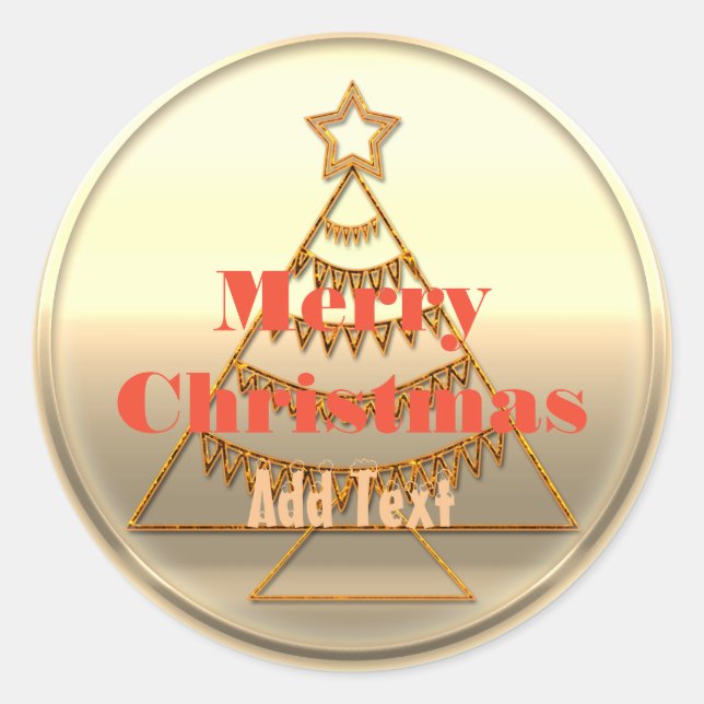 Adesivo Redondo Vista de Férias Douradas (Frente)