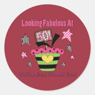 Adesivo Redondo Vista fabuloso em 50