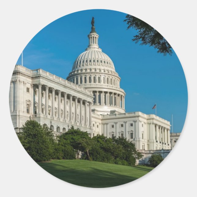 Adesivo Redondo Vista Oeste do Capitólio (Frente)