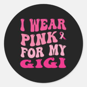 Adesivo Redondo Vista Rosa Para Minha Consciência Gigi Do Cancer D