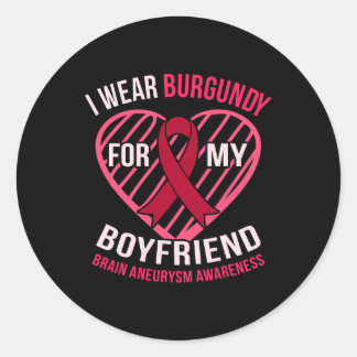 Adesivo Redondo Visto Burgundy Para Aneurismo Do Cérebro Namorado