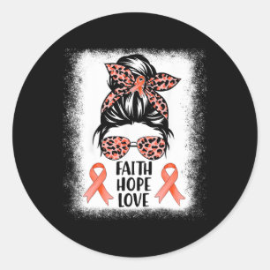 Adesivo Redondo Visto Messun Orange Faith Hope Love Rsd Crps Awa