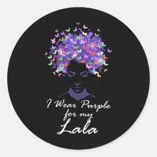 Adesivo Redondo Visto Roxo Para Minha Mãe Lala Apoio Alzheimerheim