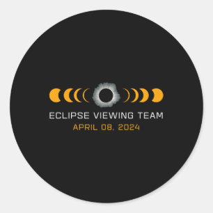 Adesivo Redondo Visualizando a Astronomia Total Solar Eclipse Engr