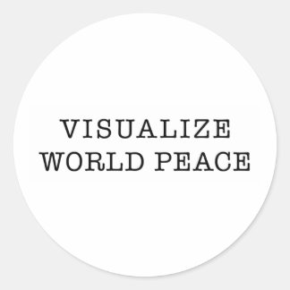 Adesivo Redondo Visualizar a paz mundial