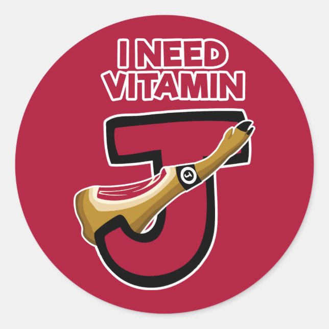 Adesivo Redondo Vitamina J (Frente)