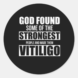 Adesivo Redondo Vitiligo - Guerreiro de Positividade de Consciênci