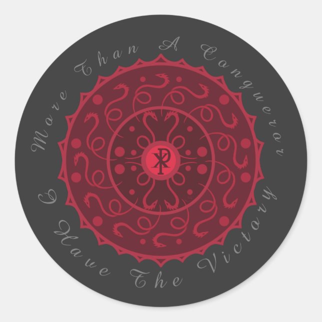 Adesivo Redondo Vitória Cristã (Frente)