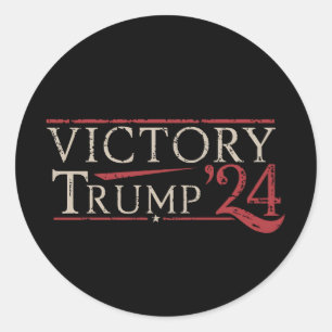 Adesivo Redondo Vitória Trump 24 Presidente Republicano 47 EUA