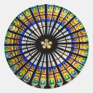 ADESIVO REDONDO VITRAL DE NOTRE DAME