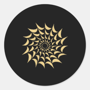 Adesivo Redondo Viúva Negra Japonesa Tradicional Tatuagem Flash Ed