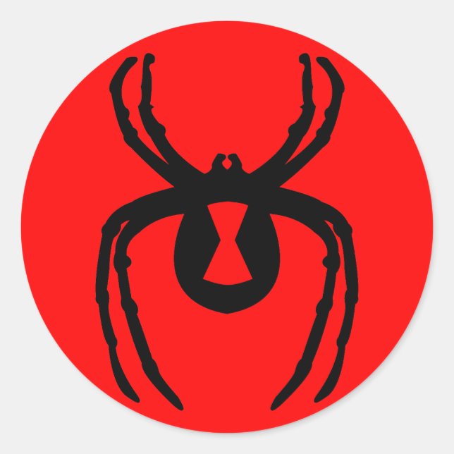 Adesivo Redondo Viúva Preta (Frente)