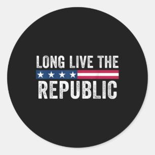 Adesivo Redondo Viva A Bandeira Patriótica Americana