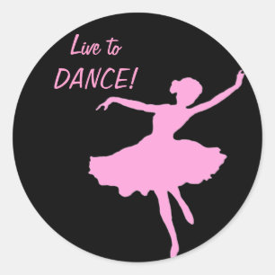Adesivo Redondo Viva à DANÇA!