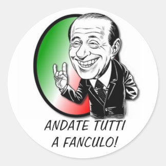 ADESIVO REDONDO VIVA BERLUSCONI!