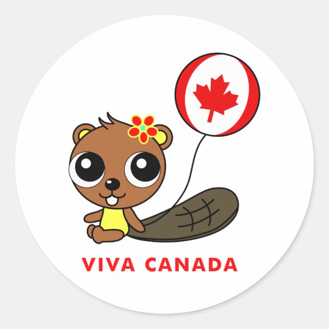 Adesivo Redondo Viva Canadá (Frente)