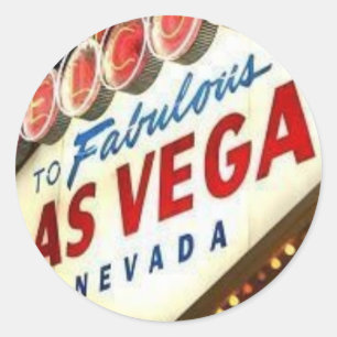 Adesivo Redondo Viva Las Vegas