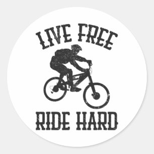Adesivo Redondo Viva Livre Passeio Difícil Ciclismo De Montanha Di