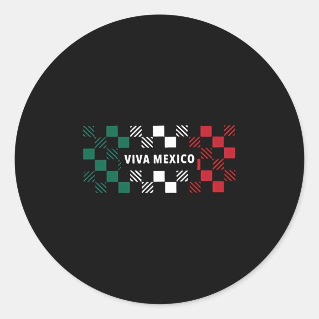 Adesivo Redondo Viva Mexico Boy Kids Lon Independência Mexicana (Frente)