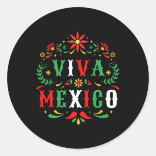Adesivo Redondo Viva México Para O Dia Da Independência Mexicana E