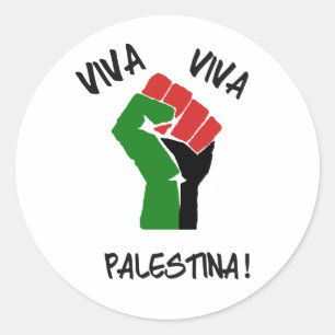Adesivo Redondo Viva Viva Palestina