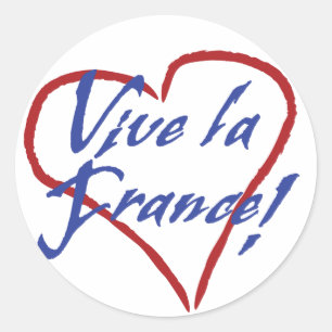 Adesivo Redondo Vive la France Round Sticker