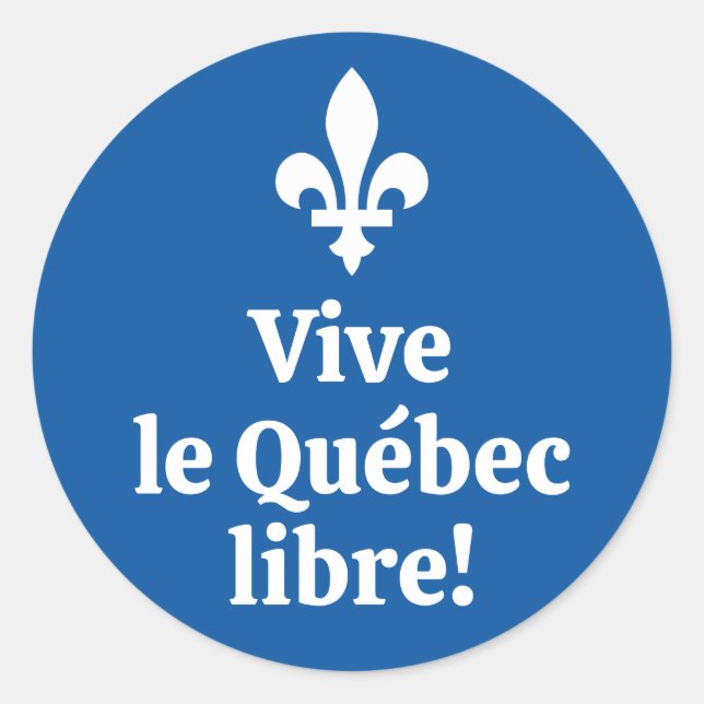 Adesivo Redondo Vive le Québec libre! (Frente)