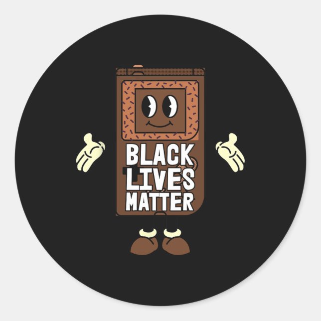 Adesivo Redondo Vive Problem Vídeo-game Black History Game (Frente)