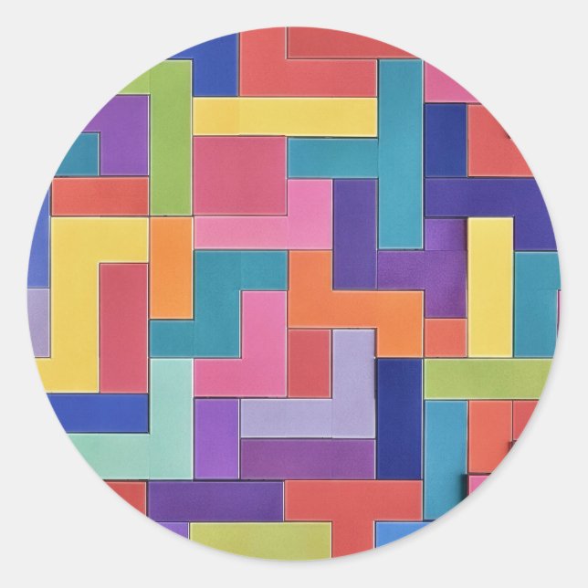 Adesivo Redondo Vivid Grid (Frente)