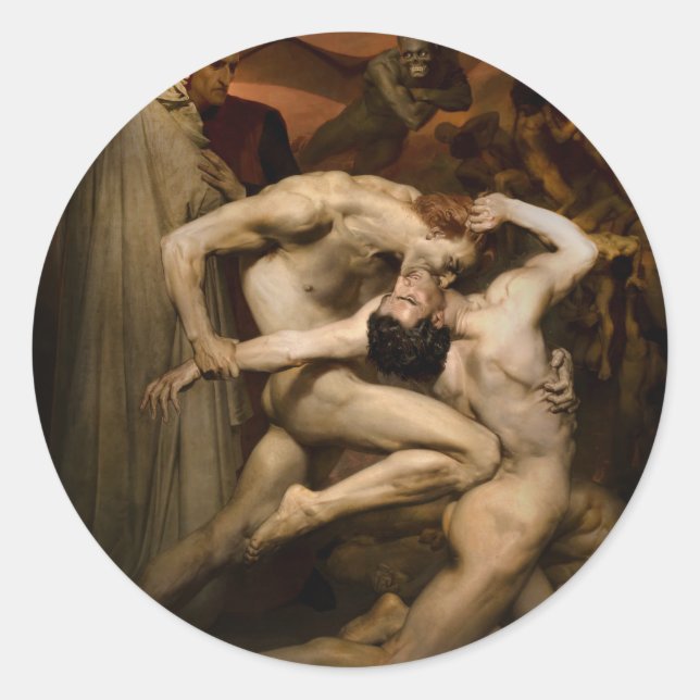 Adesivo Redondo Vivid Retro - Dante e Virgil (Frente)