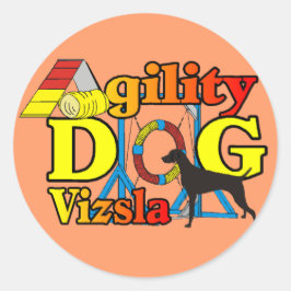 Adesivo Redondo Vizsla Agilidade Shirts Dons