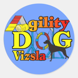 Adesivo Redondo Vizsla Agilidade Shirts Dons